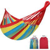 10FT x10FT Family Hammock Portable Mayan Hammock with Carry Bag Matrimonial Size Multi-Color Handmade Yucatan Hammock for Travel Camping Backyard, Porch, Outdoor or Indoor Use