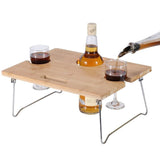 2 Person Portable Wine and Snack Table for Picnic