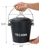 TECANA 1.5-Gallon Barrel of Metal with Lid- For Fireplaces, Wood Stoves - INNO STAGE