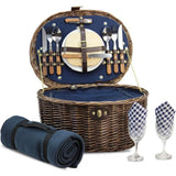 2 Person Unique Willow Picnic Basket with Cooler