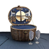 2 Person Unique Willow Picnic Basket with Cooler - INNO STAGE