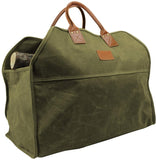 Heavy Duty Wax Canvas Log Carrier Tote Green - INNO STAGE