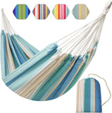 Brazilian Hammock Portable Hammock Extra Large Canvas Hammock with Carry Bag for Patio Porch Garden Backyard Lounging Outdoor and Indoor