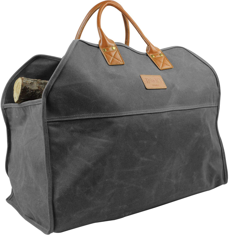 Heavy Duty Wax Canvas Log Carrier Tote Rust - INNO STAGE
