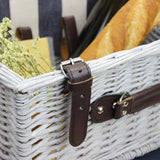 Picnic Wicker Basket 2 Person with Black-and-white Stripe - INNO STAGE