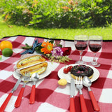 2 Person Romantic Red Wicker Picnic Basket with Cooler - INNO STAGE