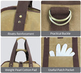 Waxed Canvas Log Carrier Tote Bag Extra Large Durable Firewood Holder(may arrive after Christmas) - INNO STAGE