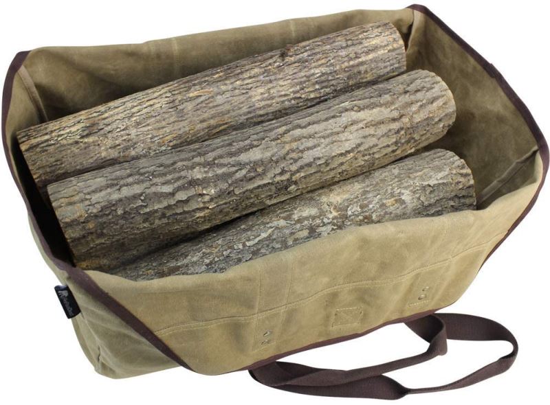 Waxed Canvas Log Carrier Tote Bag Extra Large Durable Firewood Holder(may arrive after Christmas) - INNO STAGE