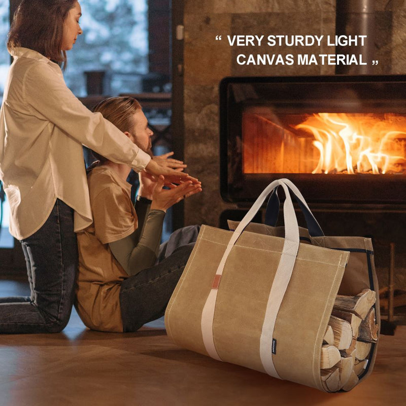 Firewood Log Carrier Tote Bag with Super Strong Double Straps for Reinforce - INNO STAGE
