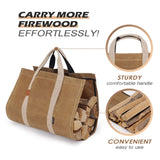 Firewood Log Carrier Tote Bag with Super Strong Double Straps for Reinforce - INNO STAGE