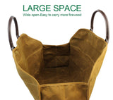 Heavy Duty Wax Canvas Log Carrier Tote Rust (may arrive after Christmas) - INNO STAGE