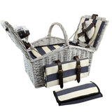 4 Person Huntsman Willow Picnic Hamper Cooler White - INNO STAGE