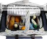 4 Person Huntsman Willow Picnic Hamper Cooler White - INNO STAGE