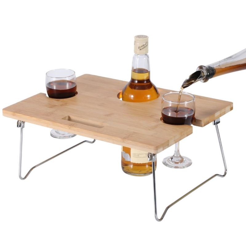 2 Person Portable Wine and Snack Table for Picnic - INNO STAGE