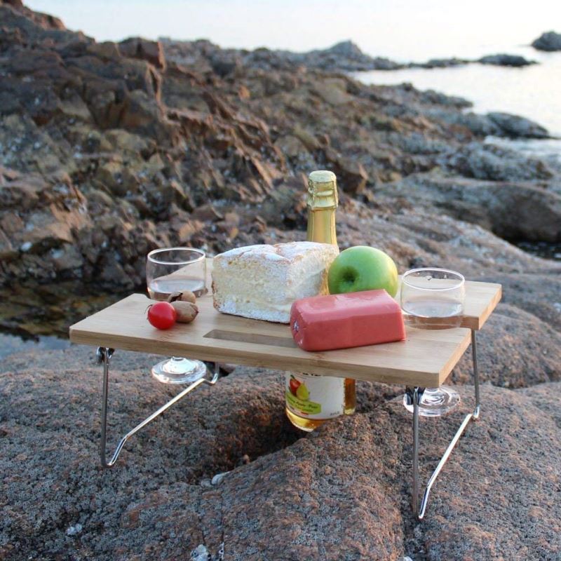 2 Person Portable Wine and Snack Table for Picnic - INNO STAGE