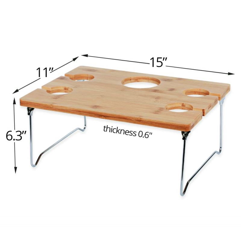 4 Person Portable Wine and Snack Table for Picnic - INNO STAGE