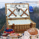 4 Person Classical Picnic Wicker Basket with Cooler - INNO STAGE