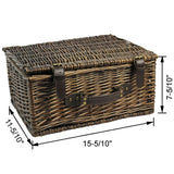 2 Person Picnic Willow Hamper Navy Stripe - INNO STAGE