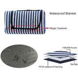 2 Person Picnic Willow Hamper Navy Stripe - INNO STAGE