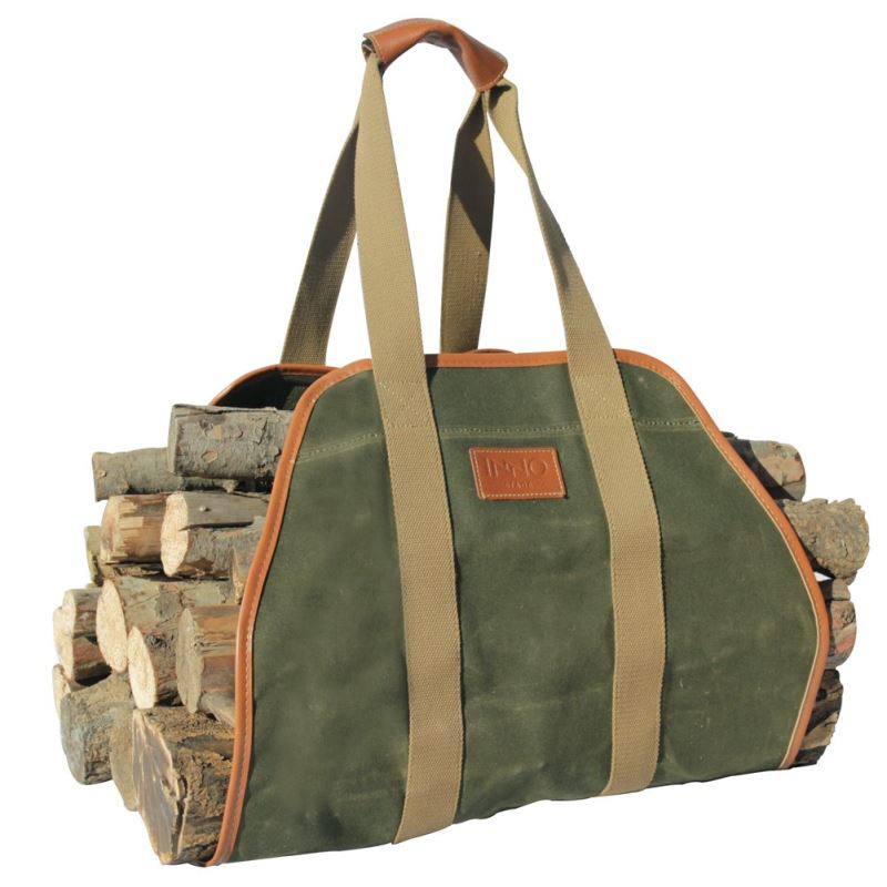 Waxed Canvas Firewood Log Carrier Green(may arrive after Christmas) - INNO STAGE