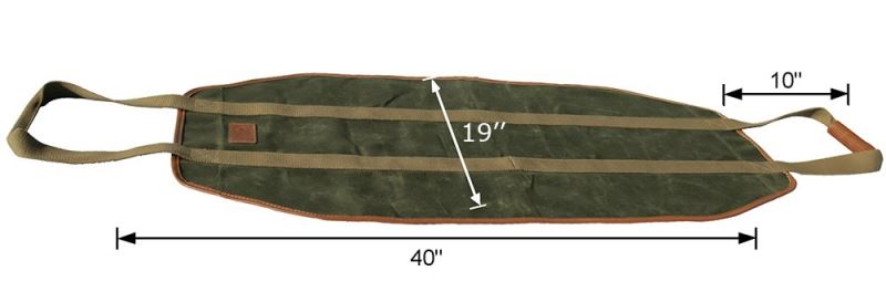 ENCORECO Heavy Duty 22oz Waxed Canvas Bag, Self-Standing Firewood