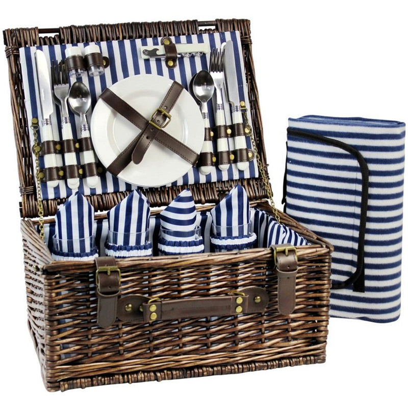 4 Person Picnic Hamper Navy Blue - INNO STAGE